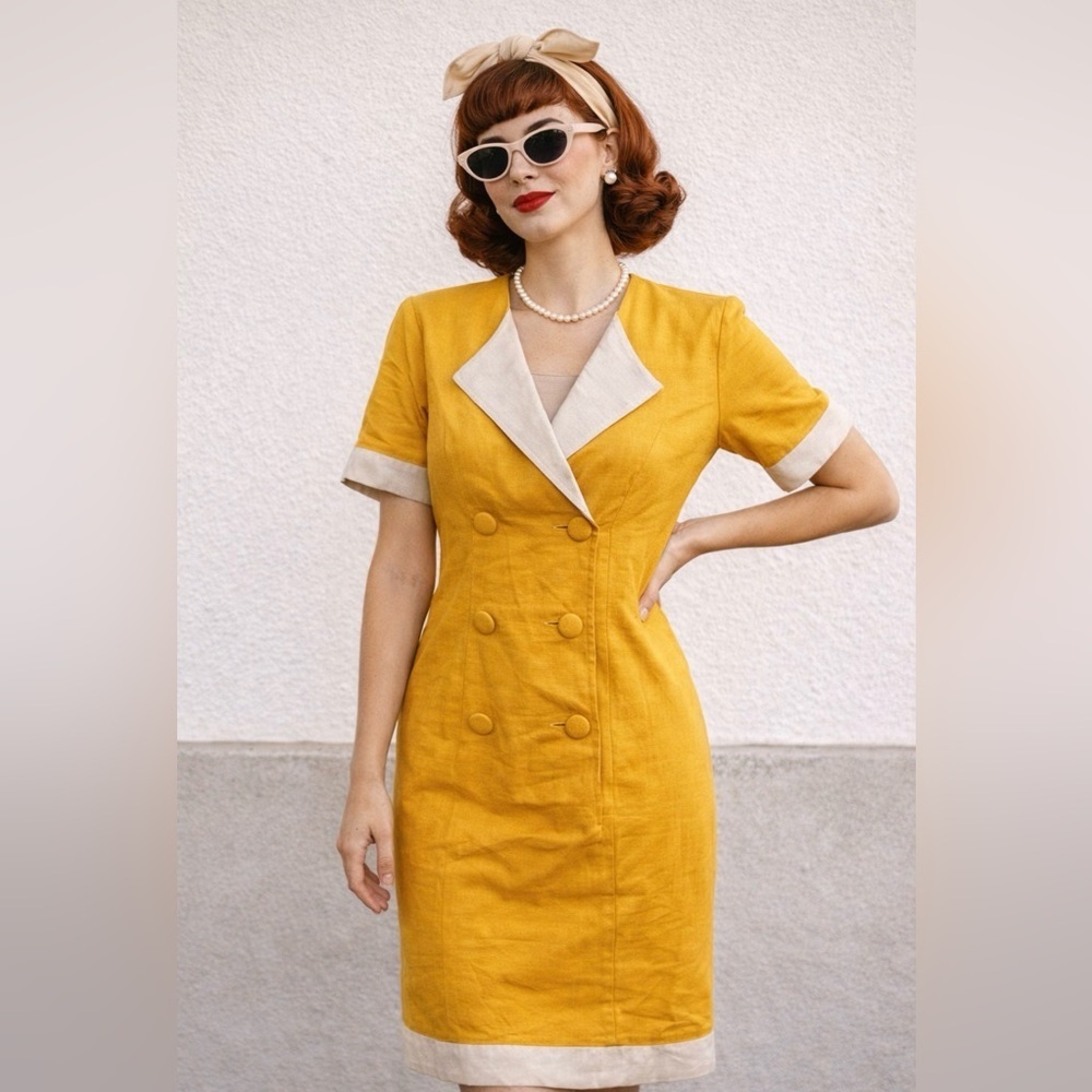 Talbot's Retro Linen Dress